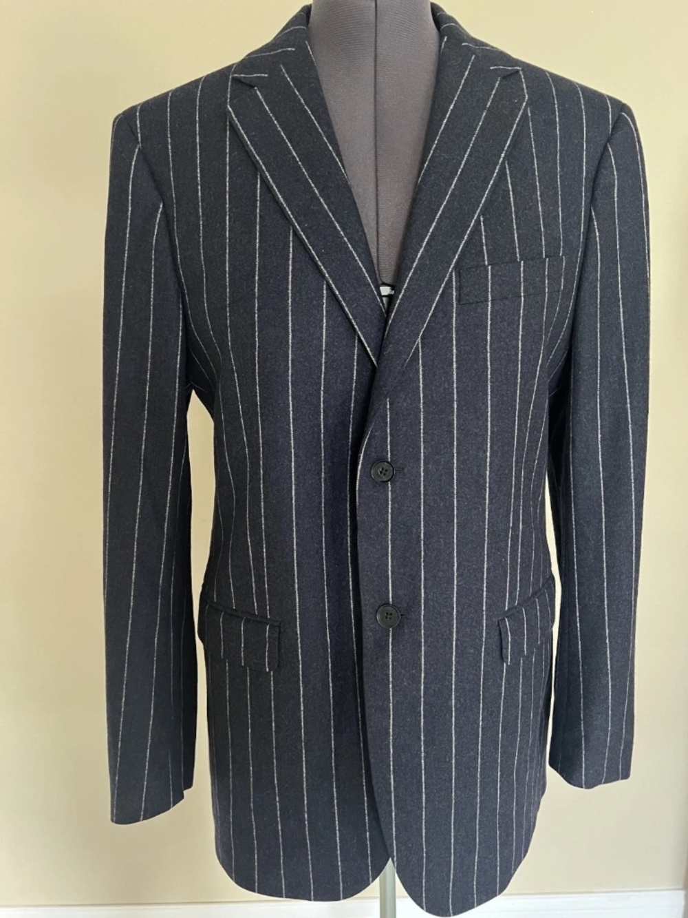 Saks Fifth Avenue Blazer Edgar Pomeroy 42R Stripe Suit Jacket Coat Formal